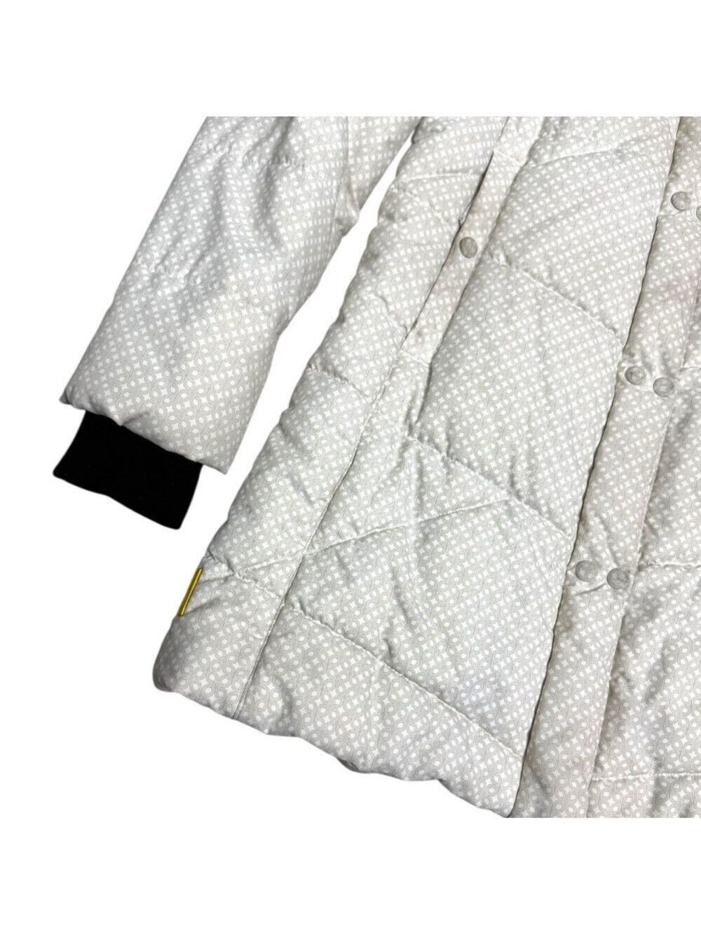 LOLE Designer White Insulated Winter Puffer Parka Jacket Coat Womens Medium - Picture 6 of 6